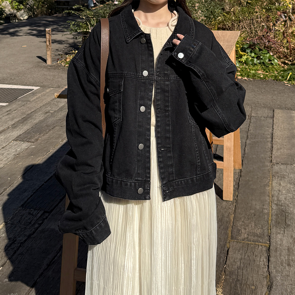 シンプルデニムショートジャケット | ファッション通販サイト NUGU