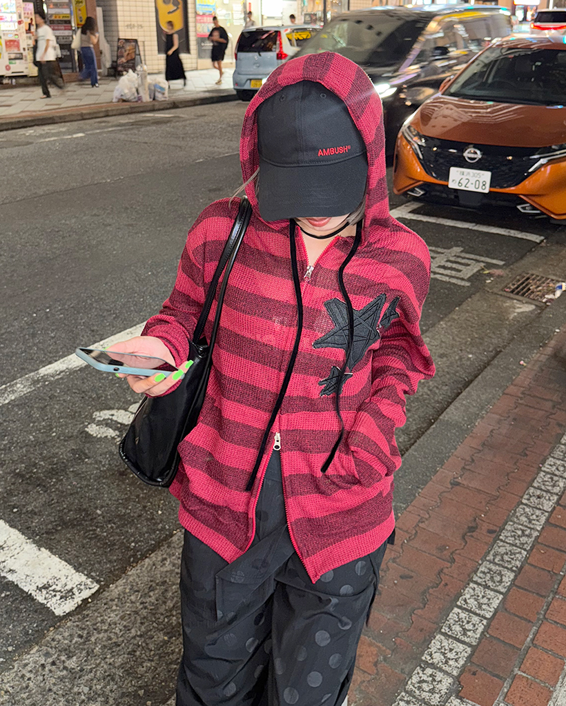 スターパッチニットフードジップアップ | ファッション通販サイト NUGU