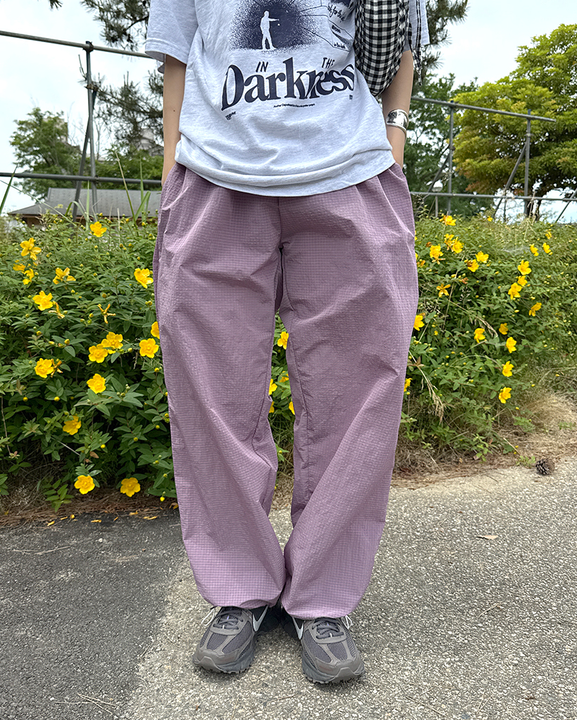 ユニセックス)ナイロンチェックストリングパンツ | ファッション