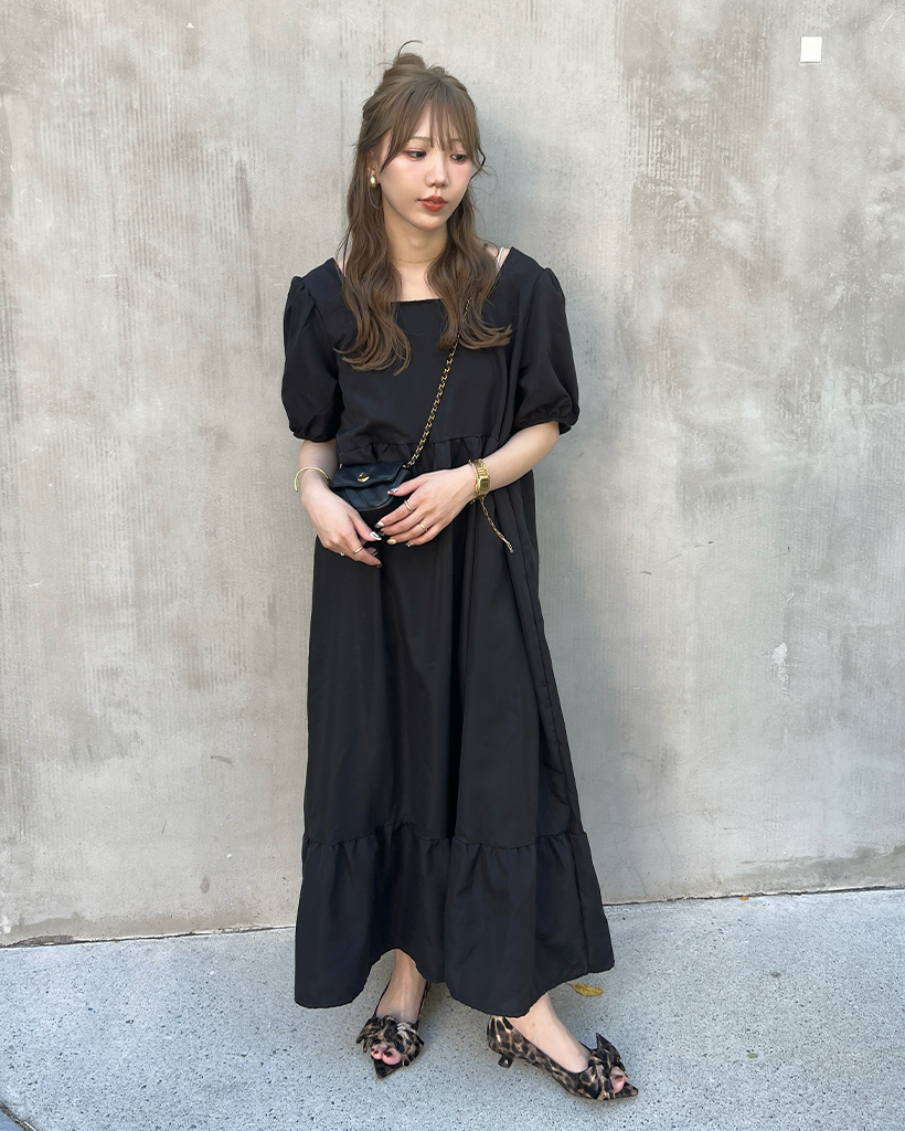 スクエアネックロングワンピース | ファッション通販サイト NUGU