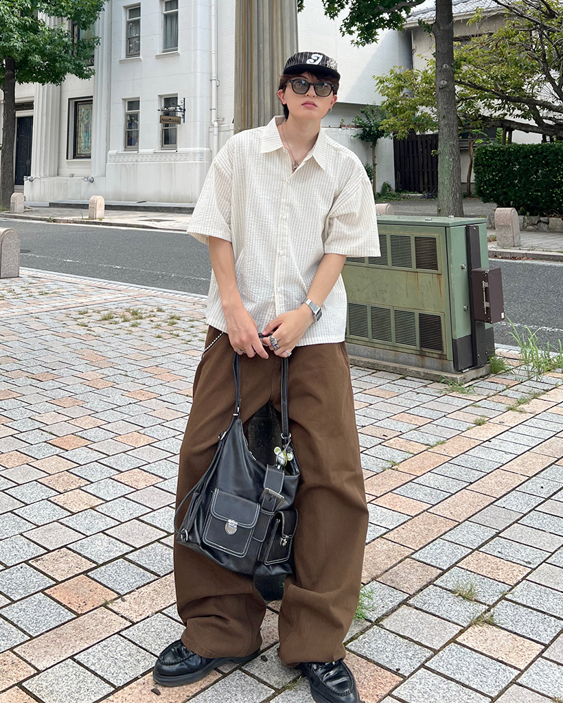 ユニセックス)ベーシックコットンワイドパンツ | ファッション