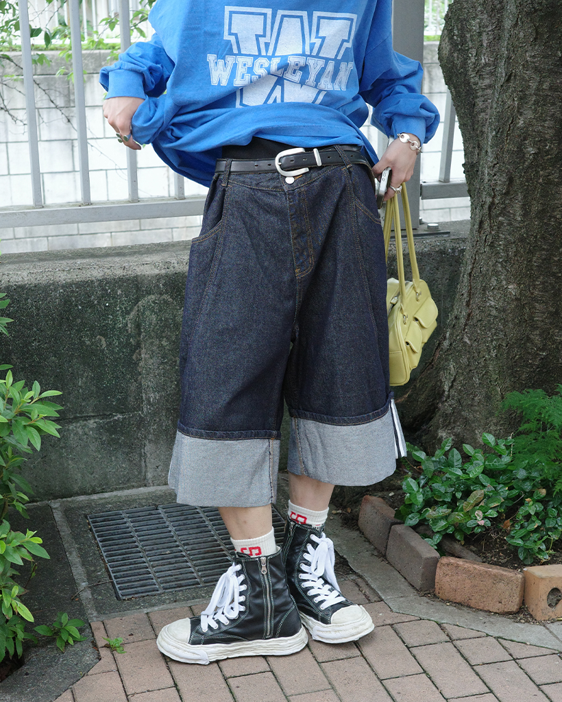 ロールアップパッチミューダローデニムバパンツ | ファッション