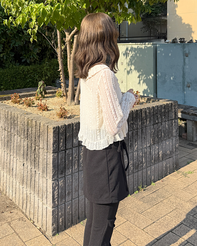 レースフリルカーディガン | ファッション通販サイト NUGU