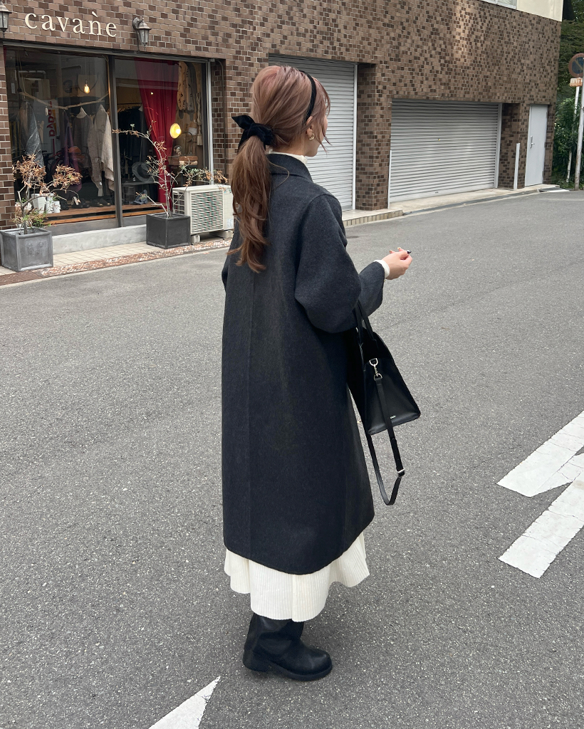 デミバフミンク ロングコート ライナー付 44サイズ ロールアップ