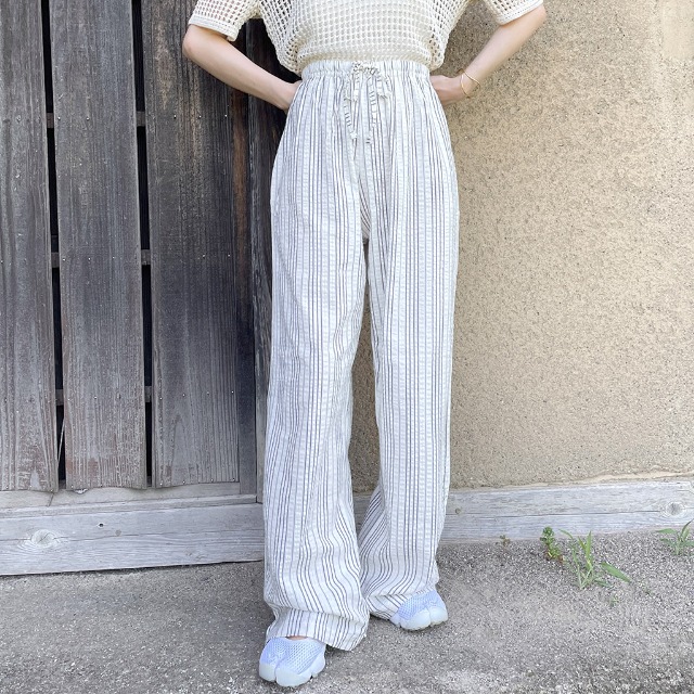 UNION LAUNCH ワークパンツ XS 青と白のストライプ sc40786-zz.jpg