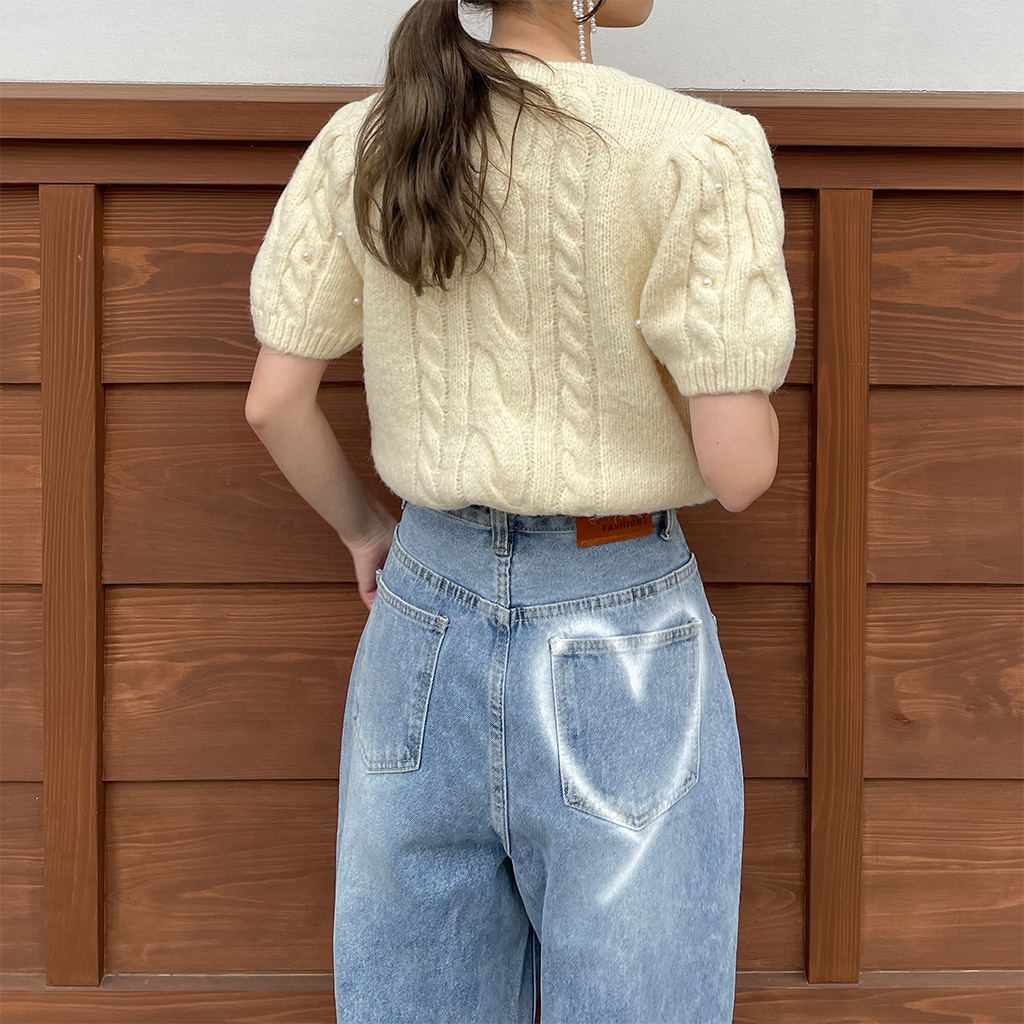 ハートペインティングデニムパンツ | ファッション通販サイト NUGU