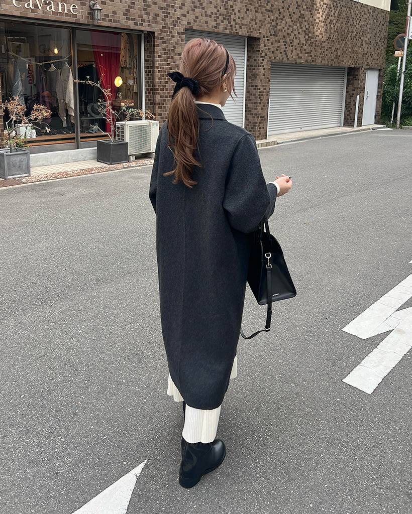 シンプルカラーロングコート | ファッション通販サイト NUGU