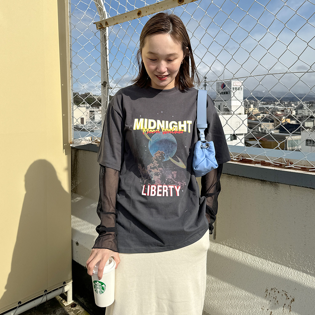 コムデギャルソン 天竺 カットソー レイヤード ジョーゼット シースルー レイヤードシースルーTシャツ | ファッション通販サイト NUGU