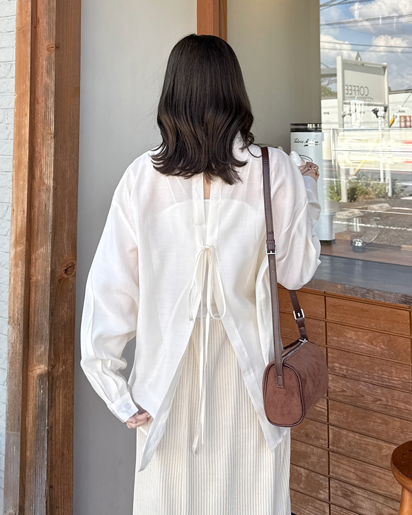 バックリボン シャツ ♡。 セール】バックリボンシアーシャツ（シャツ/ブラウス）｜PairPair