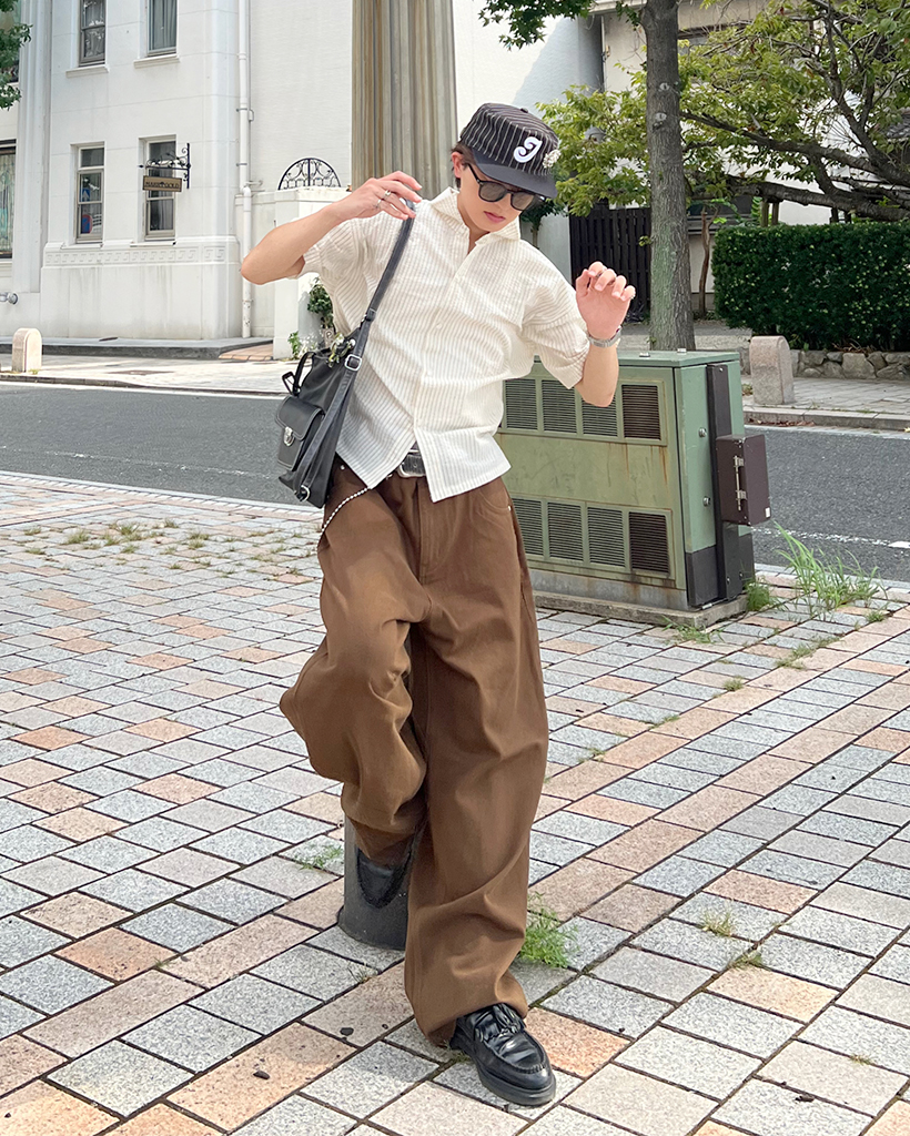 ユニセックス)ベーシックコットンワイドパンツ | ファッション
