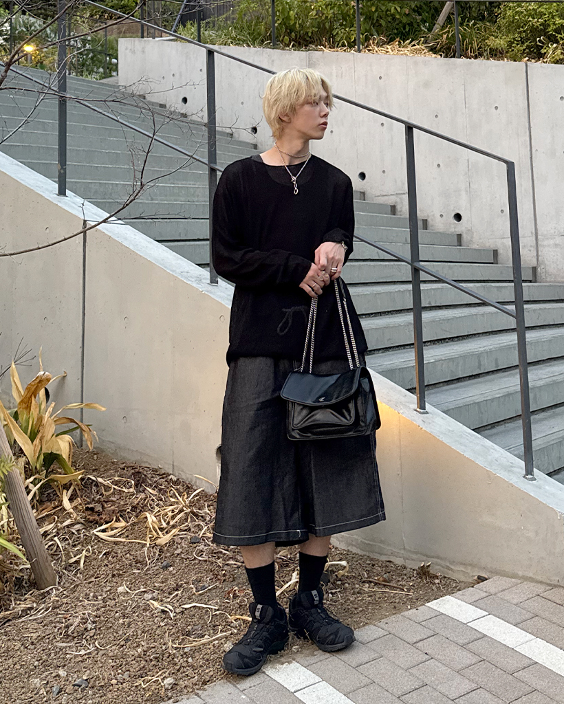 SECRETニット ユニセックス)ルーズフィットシースルーニット | ファッション通販