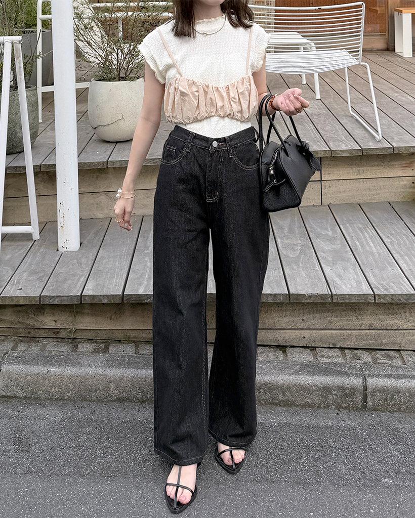 シャーリングクロップドビスチェ | ファッション通販サイト NUGU