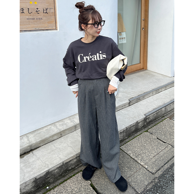 ストライプワイドスラックス | ファッション通販サイト NUGU