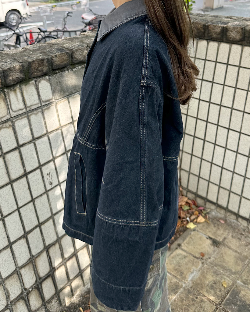 配色カラーデニムワークジャケット | ファッション通販サイト NUGU