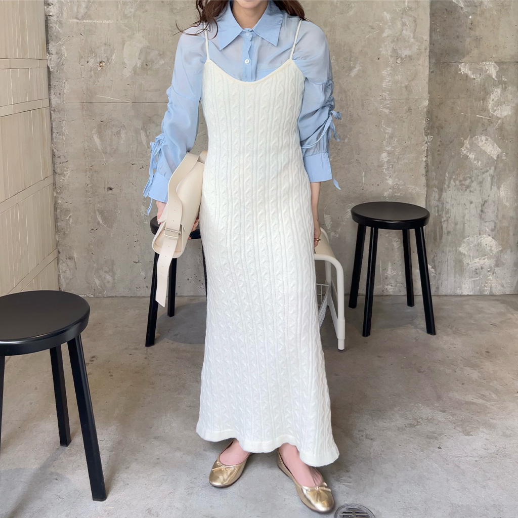 ケーブルニットロングワンピース | ファッション通販サイト NUGU