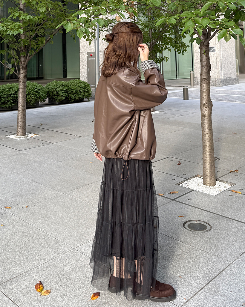 チェックポイントレザージャケット | ファッション通販サイト NUGU