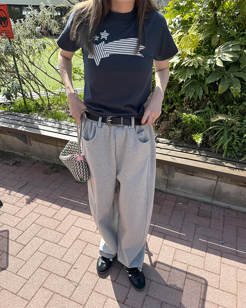 ボーダースターパッチ半袖Tシャツ | ファッション通販サイト NUGU