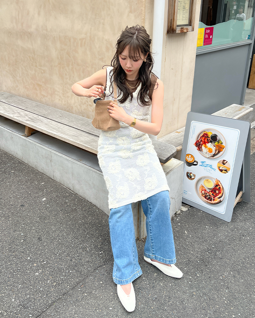 フラワーディテールキャミワンピース | ファッション通販サイト NUGU