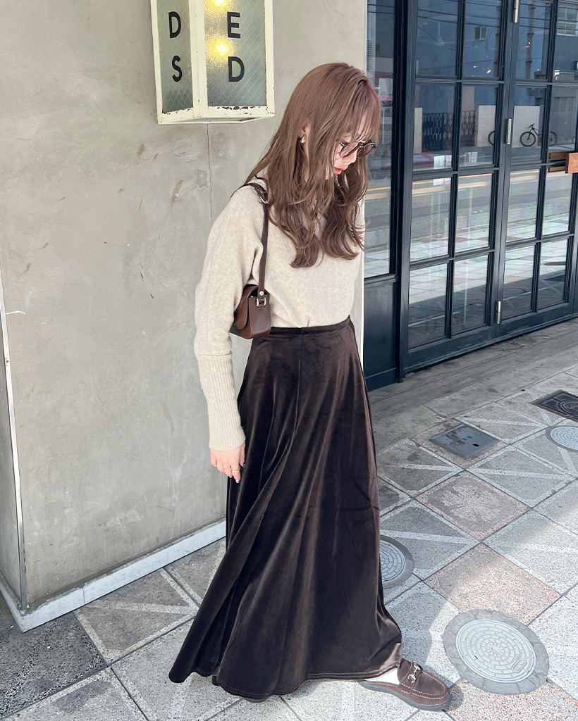 ベルベットマキシスカート | ファッション通販サイト NUGU