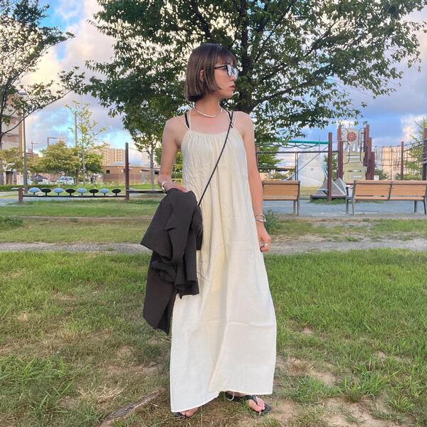 ストリングロングキャミワンピース | ファッション通販サイト NUGU