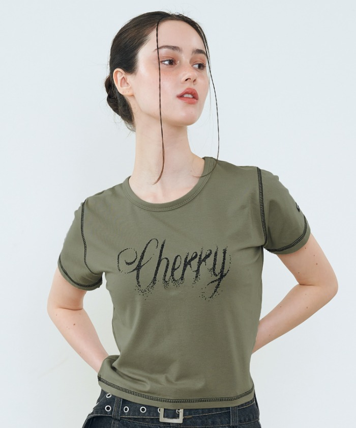 [NF] CHERISH STANDARD TEE (KHAKI)_F23QB495