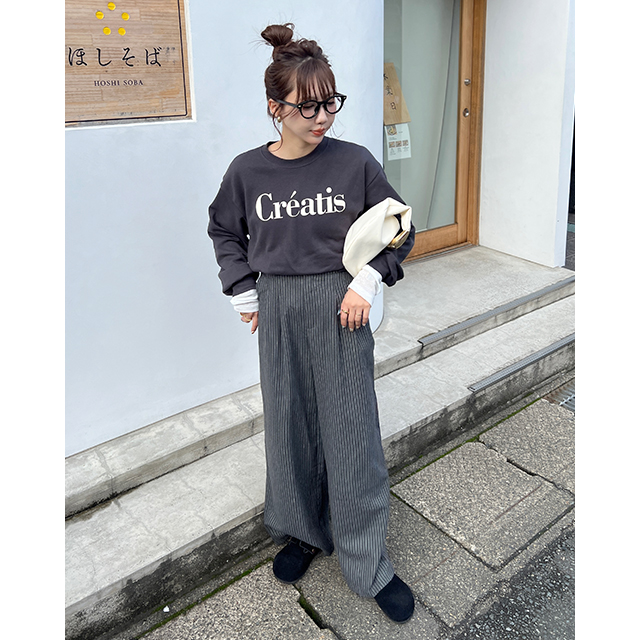 予約販売 ストライプワイドスラックス | NUGU ファッション通販サイト その他