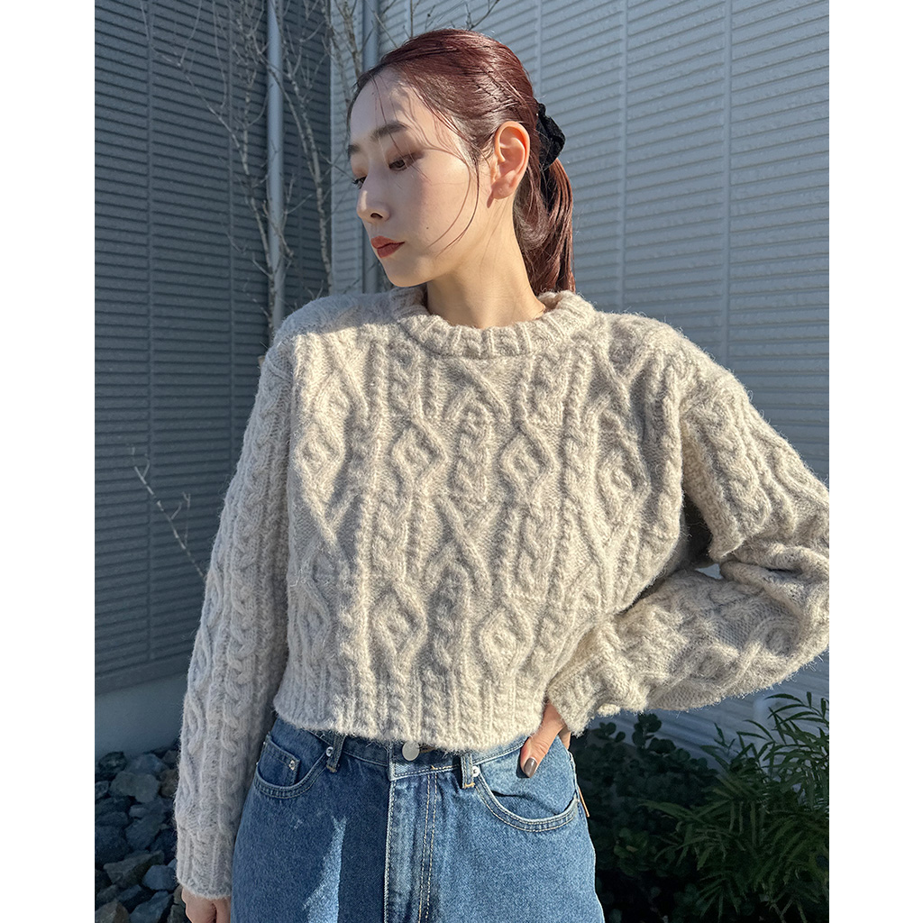 新品❤️CPG❤️プルオーバー オーバーフィットケーブルニット | ファッション通販サイト NUGU