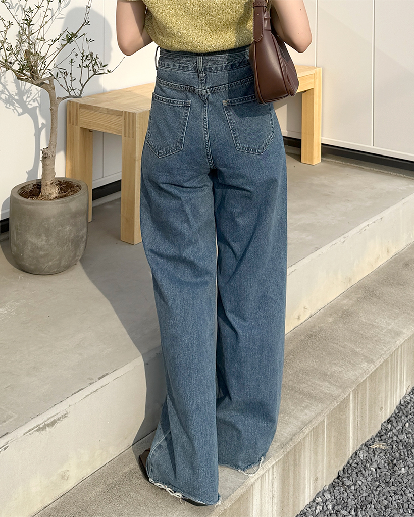 nau 29サイズ　デニムパンツ JX9211 ウエスト紐ワイドデニムパンツ | ファッション通販サイト NUGU