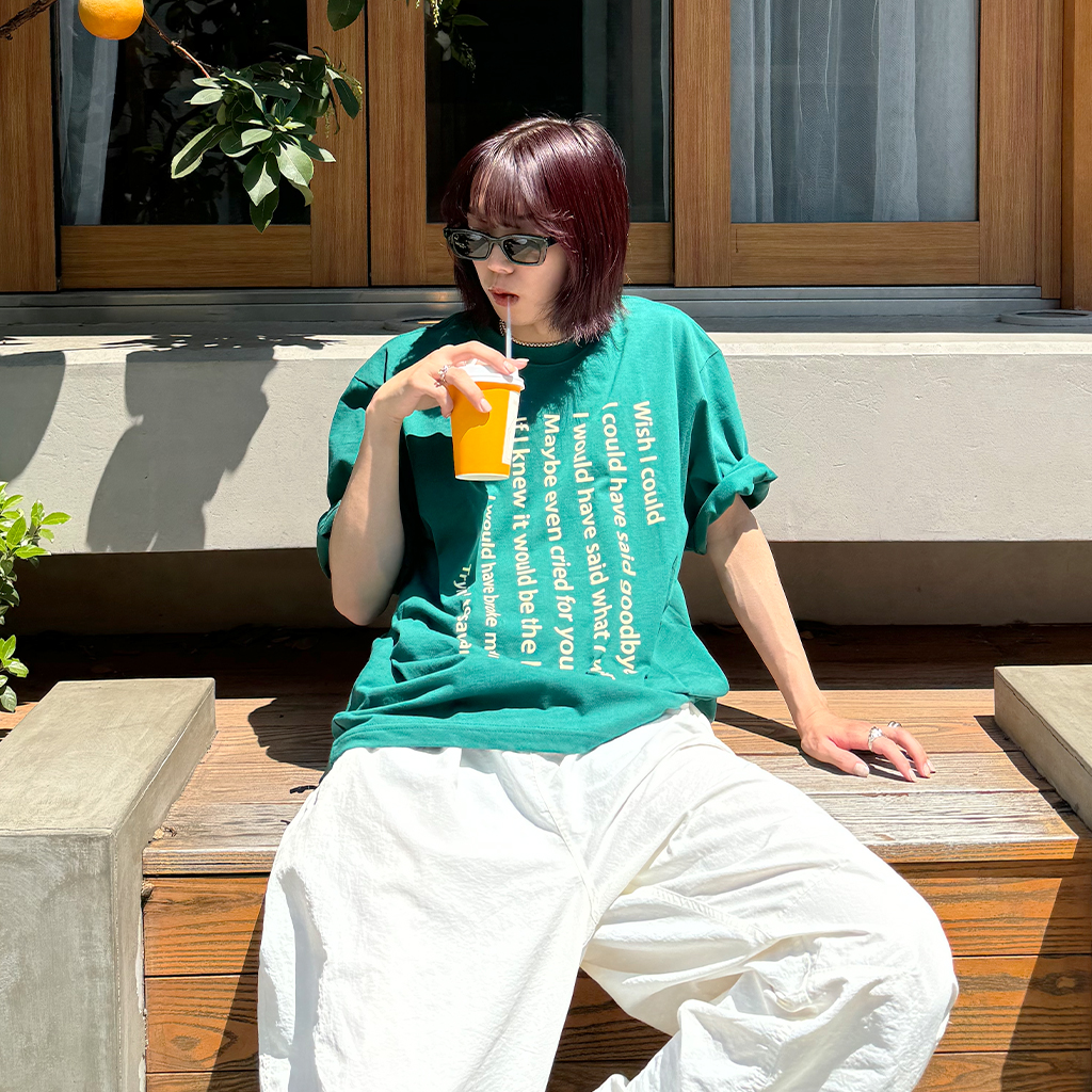 [WACKYWILLY]レタリング フォンテ レタリング Tシャツ (2 COLOR) WISHレタリングTシャツ | ファッション通販サイト NUGU
