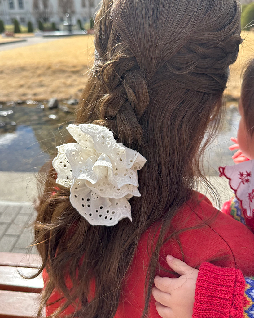 パンチングレースシュシュ | ファッション通販サイト NUGU