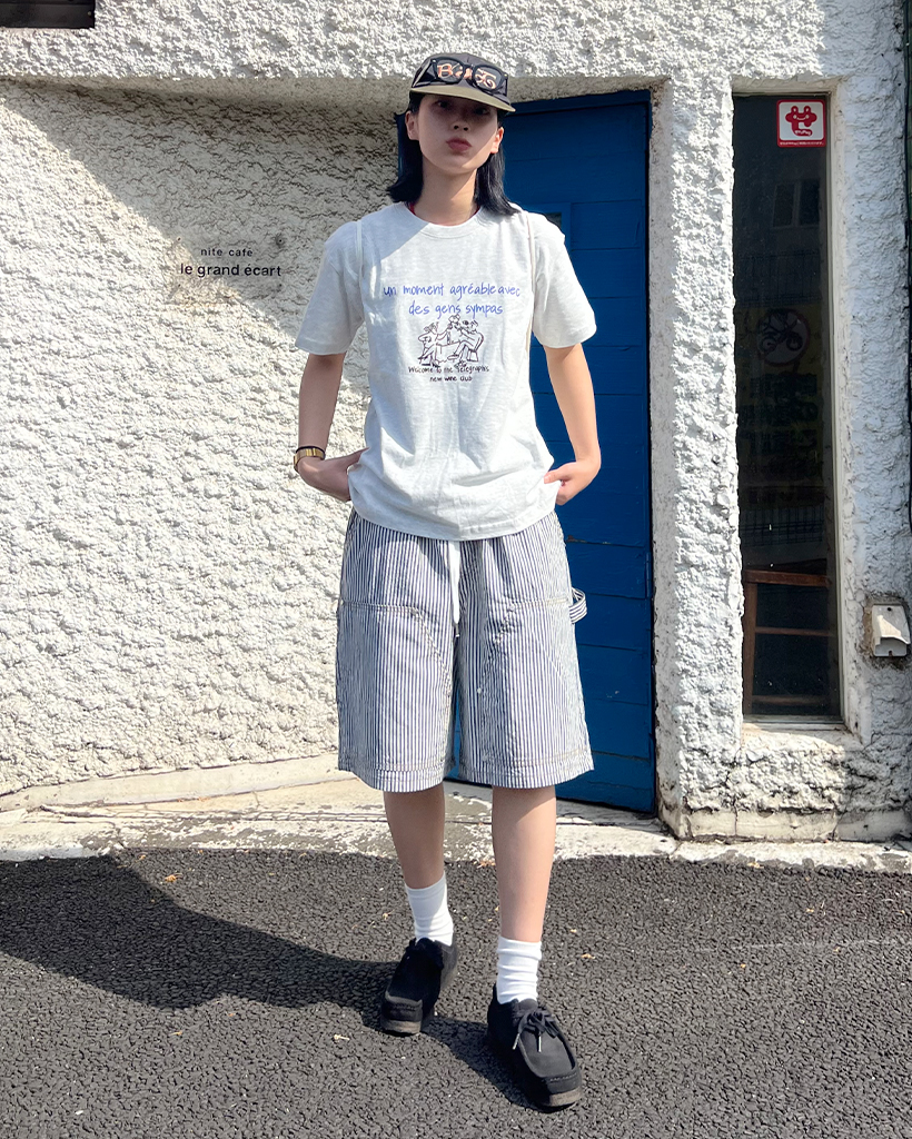 【新品未使用】fumika uchida ピンストライプハーフパンツ 新品未使用】fumika uchida ピンストライプハーフパンツ