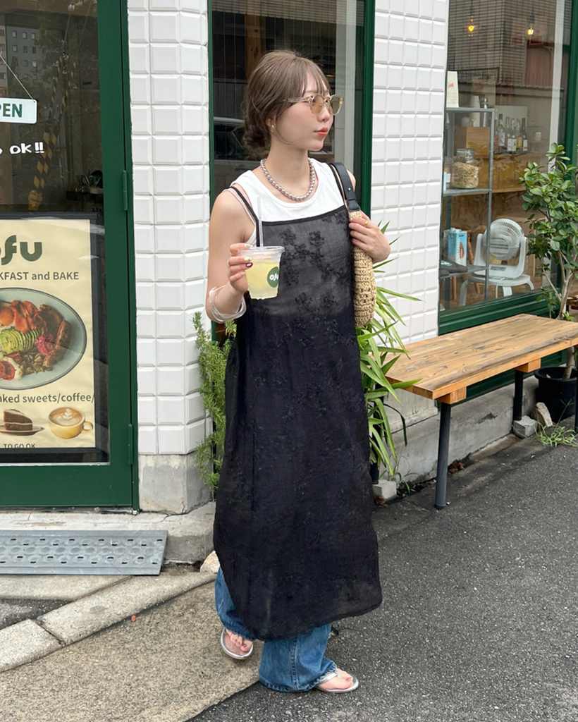 シースルーレイヤードロングワンピース | ファッション通販