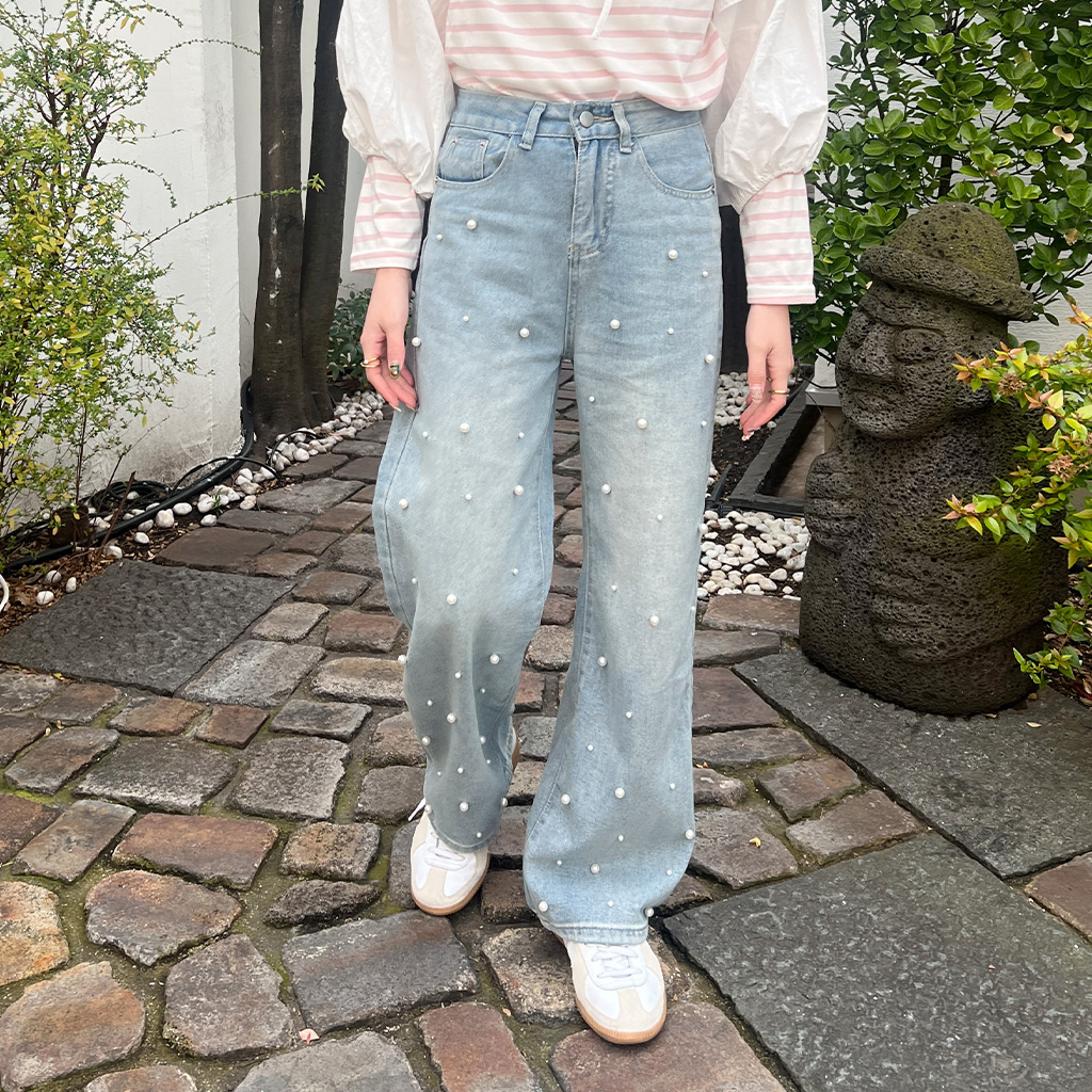 パールライトデニムパンツ | ファッション通販サイト NUGU