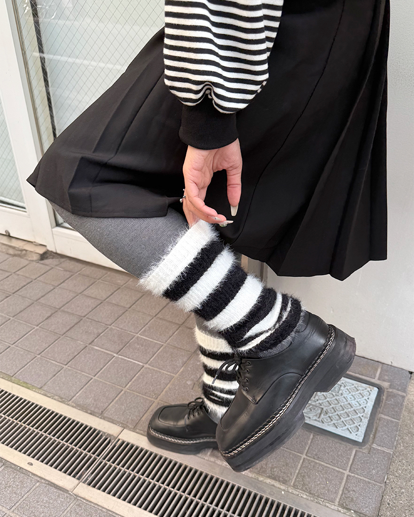 ボーダーレッグウォーマー | ファッション通販サイト NUGU