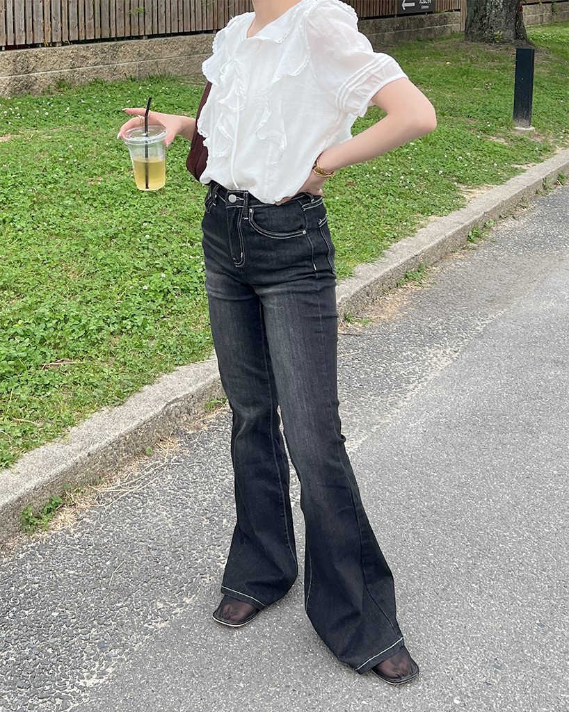 レースフリル半袖ブラウス | ファッション通販サイト NUGU