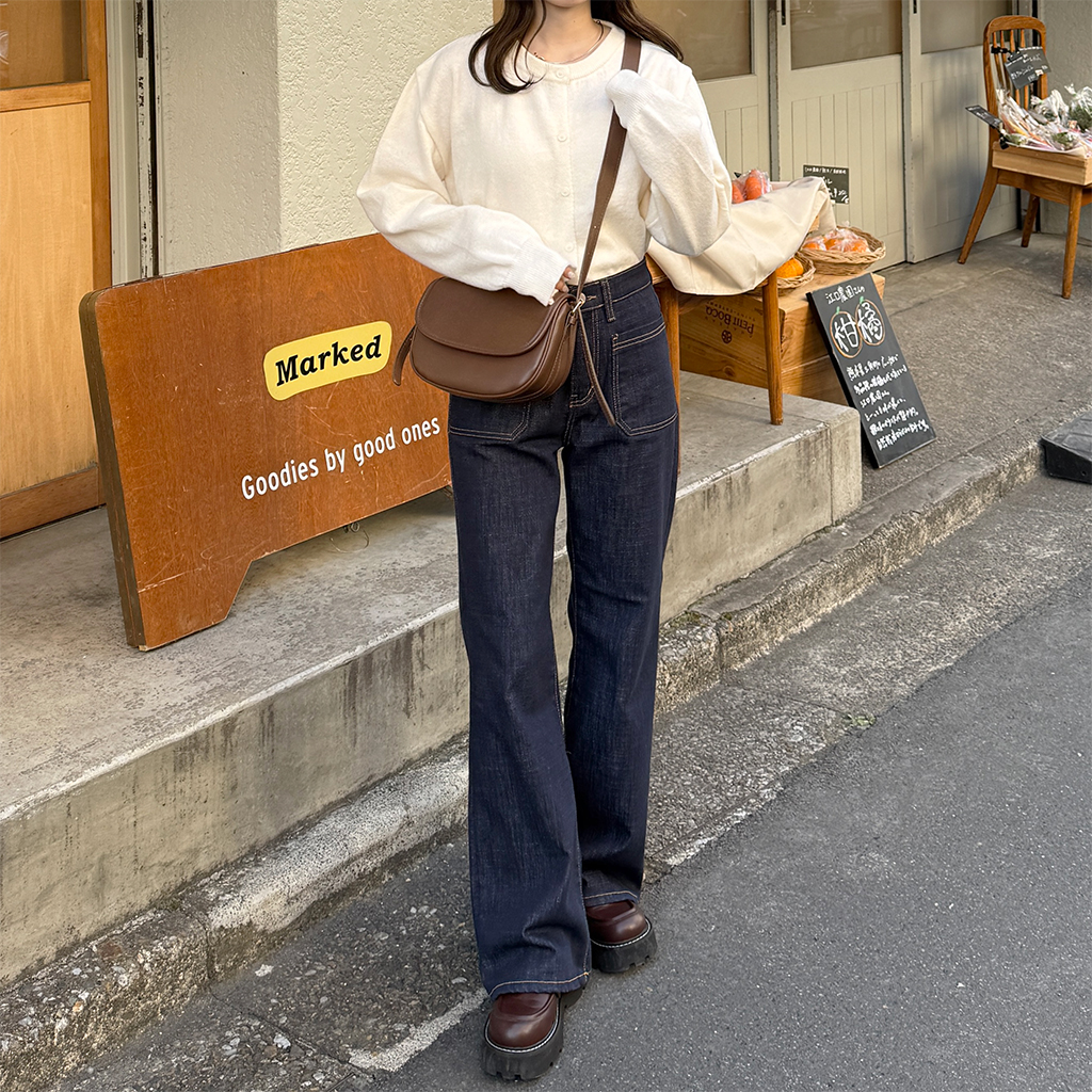 ポケットステッチブーツカットローデニム | ファッション通販