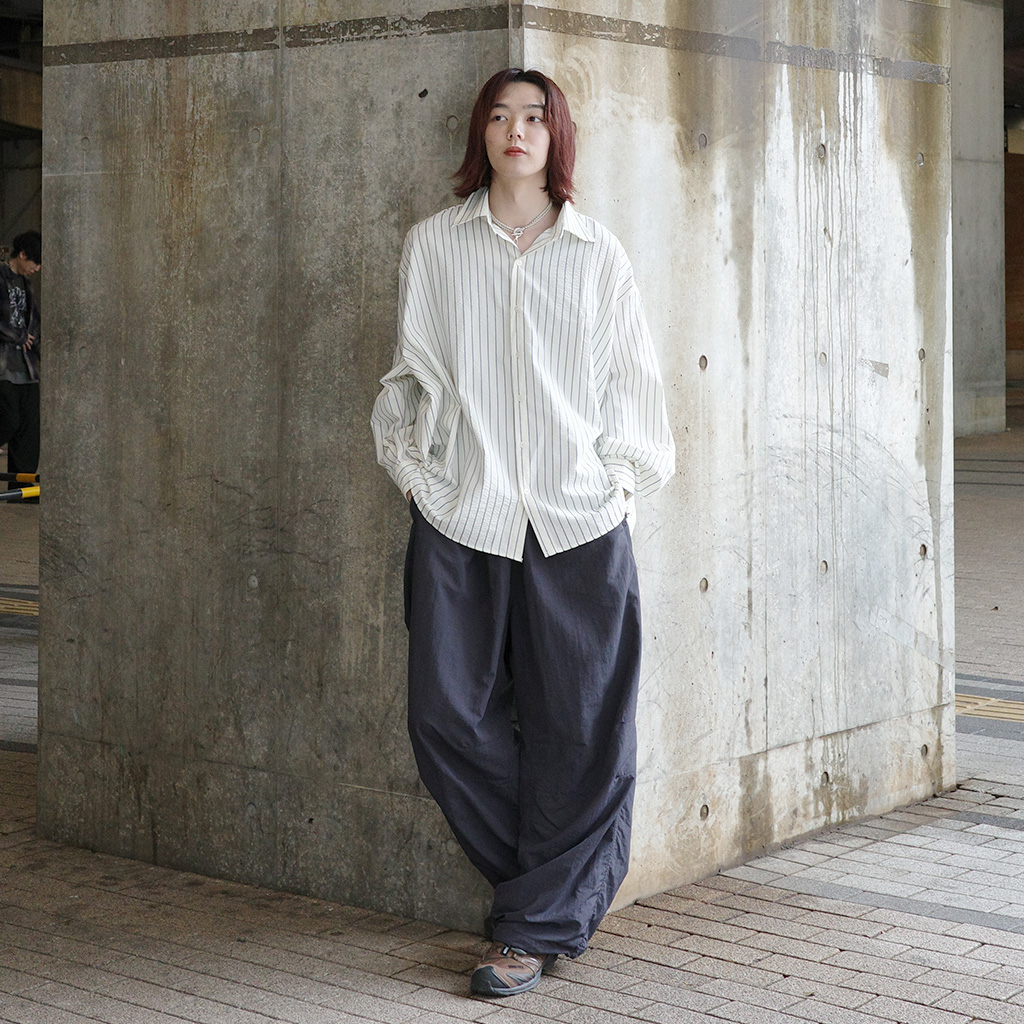 mutaストライプ ジップアップシャツ 5 mutaストライプ ジップ