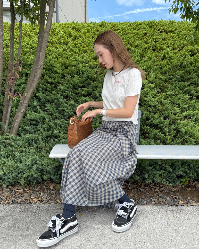 Alia チェックラップスカート alia チェックラップスカート スカート