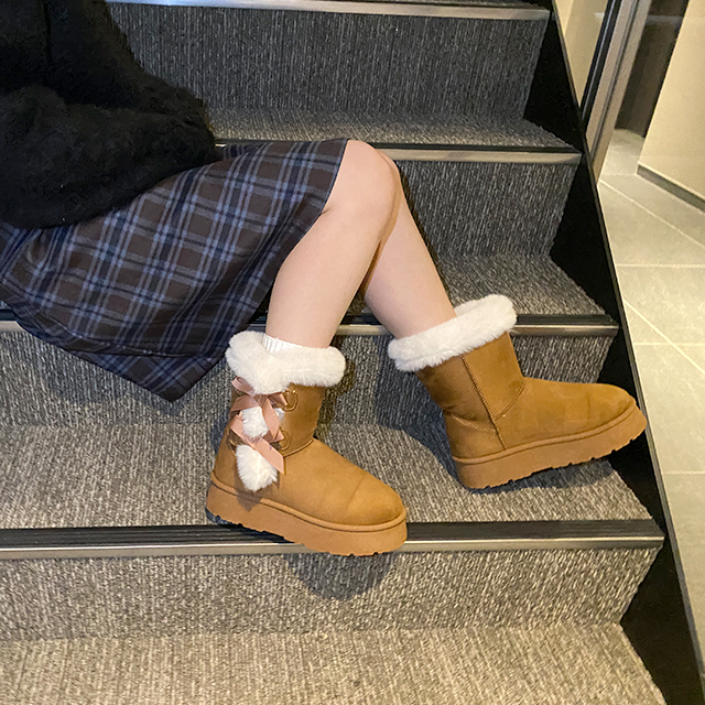 リボンムートンブーツ | ファッション通販サイト NUGU