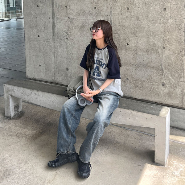 超ワイド デニムパンツ XS〜XL ウォッシュド ウォッシュドワイドデニムパンツ | ファッション通販サイト NUGU