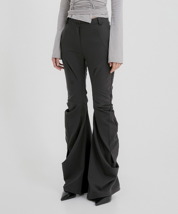 SET] Handmade Twisted Skirt Pants (FL-237_Black