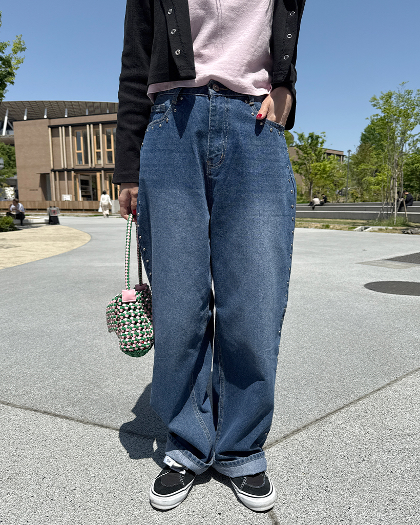 スタッドラインデニムパンツ | ファッション通販サイト NUGU
