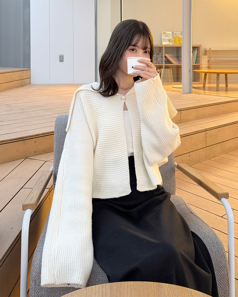 ショートワンボタンカーディガン | ファッション通販サイト NUGU