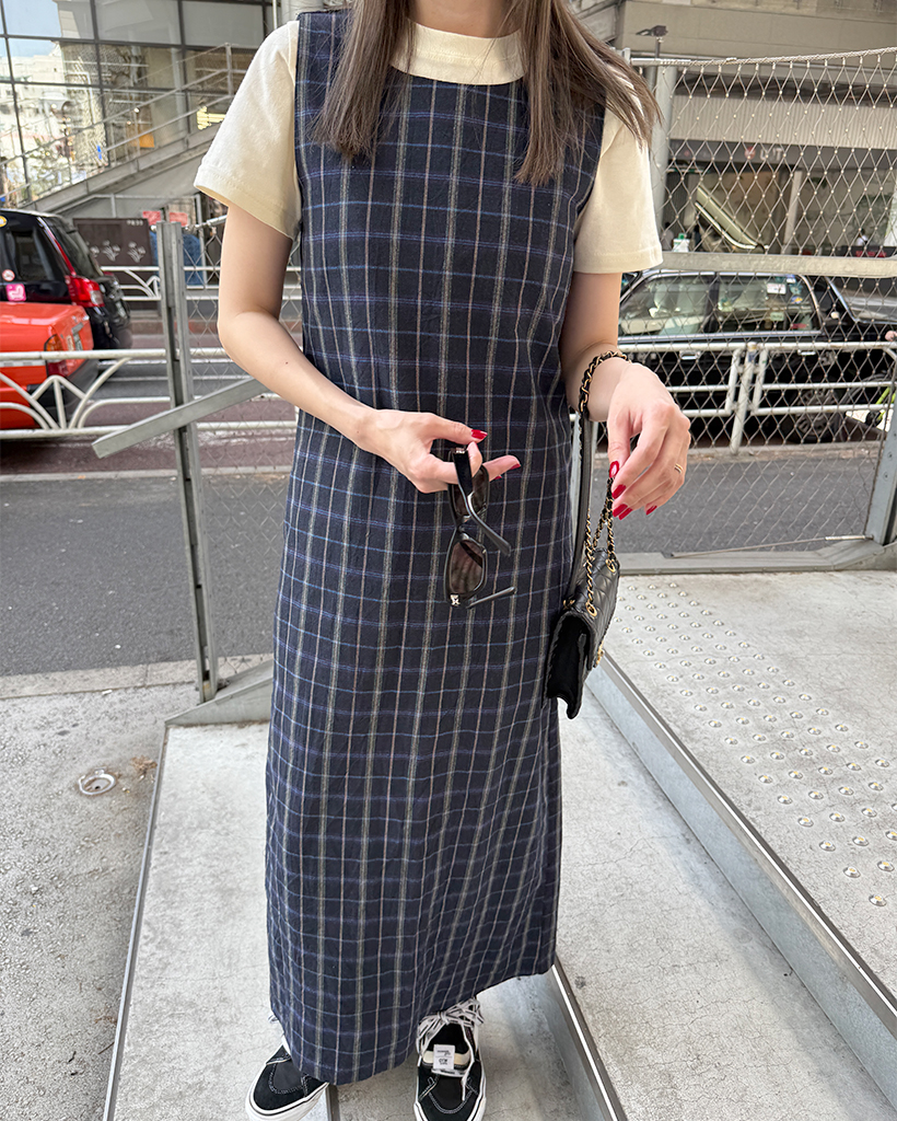 チェックロングワンピース | ファッション通販サイト NUGU