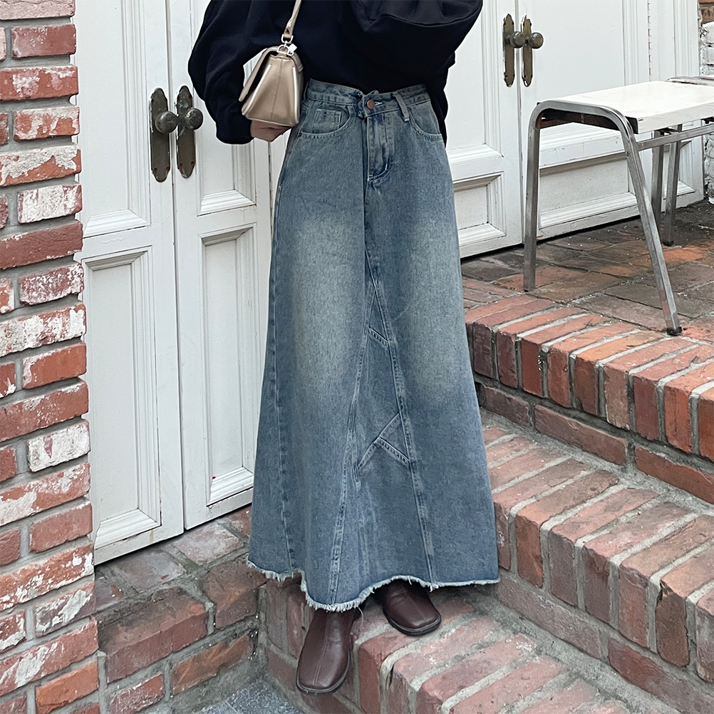 マーメイドデニムロングスカート | ファッション通販サイト NUGU