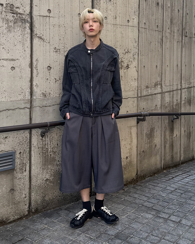 ユニセックス)デニムバイカージャケット | ファッション通販サイト NUGU