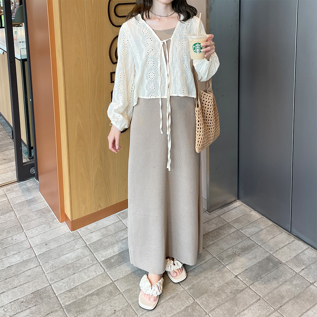 フラワーパンチングカーディガン | ファッション通販サイト NUGU