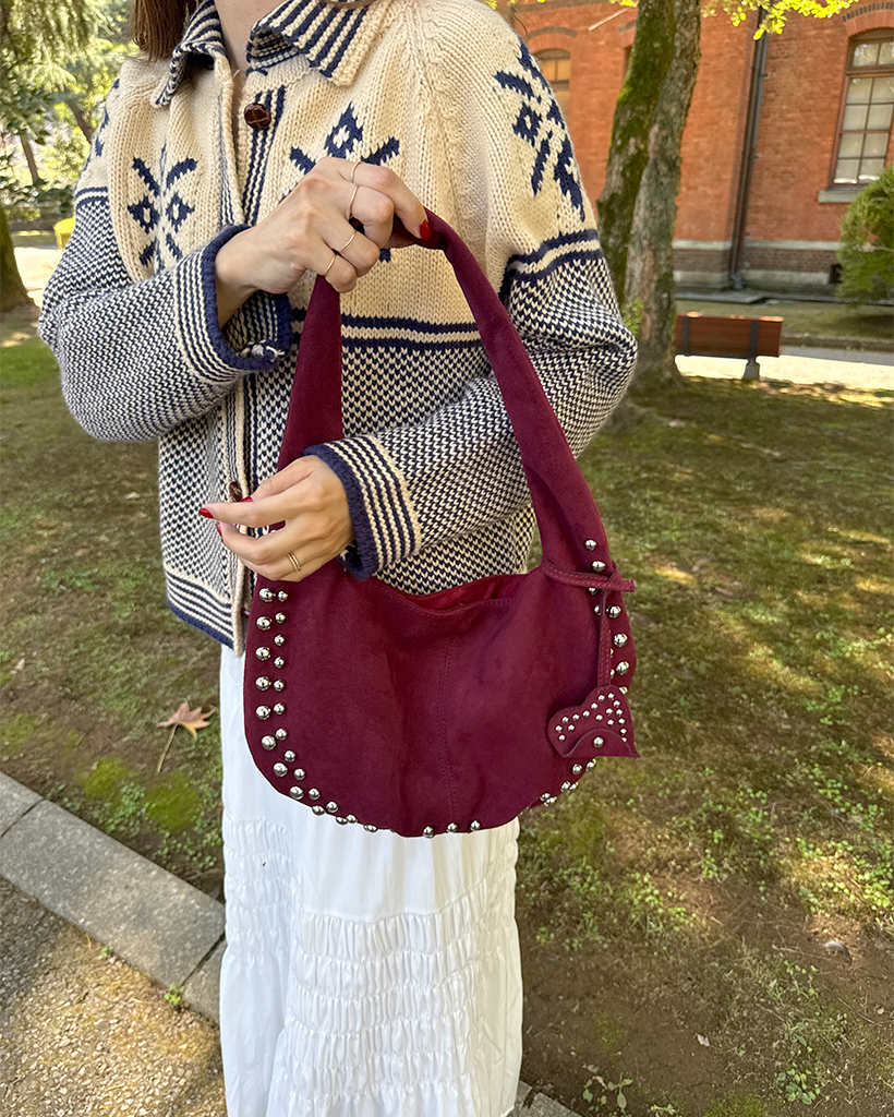 雪柄カラーニットカーディガン | ファッション通販サイト NUGU