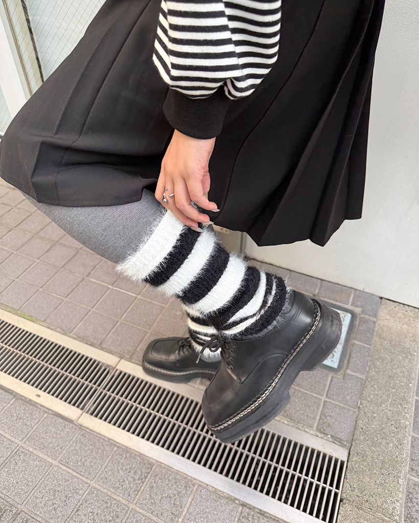 ボーダーレッグウォーマー | ファッション通販サイト NUGU