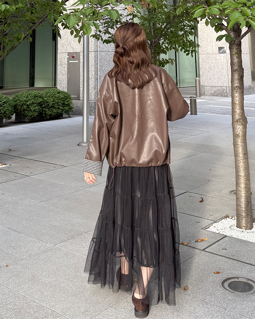 チェックポイントレザージャケット | ファッション通販サイト NUGU